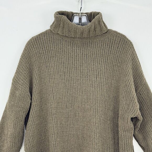 Aerie Olive Green Soft Cozy Turtleneck Sweater Size XS slightly oversized - Picture 8 of 16